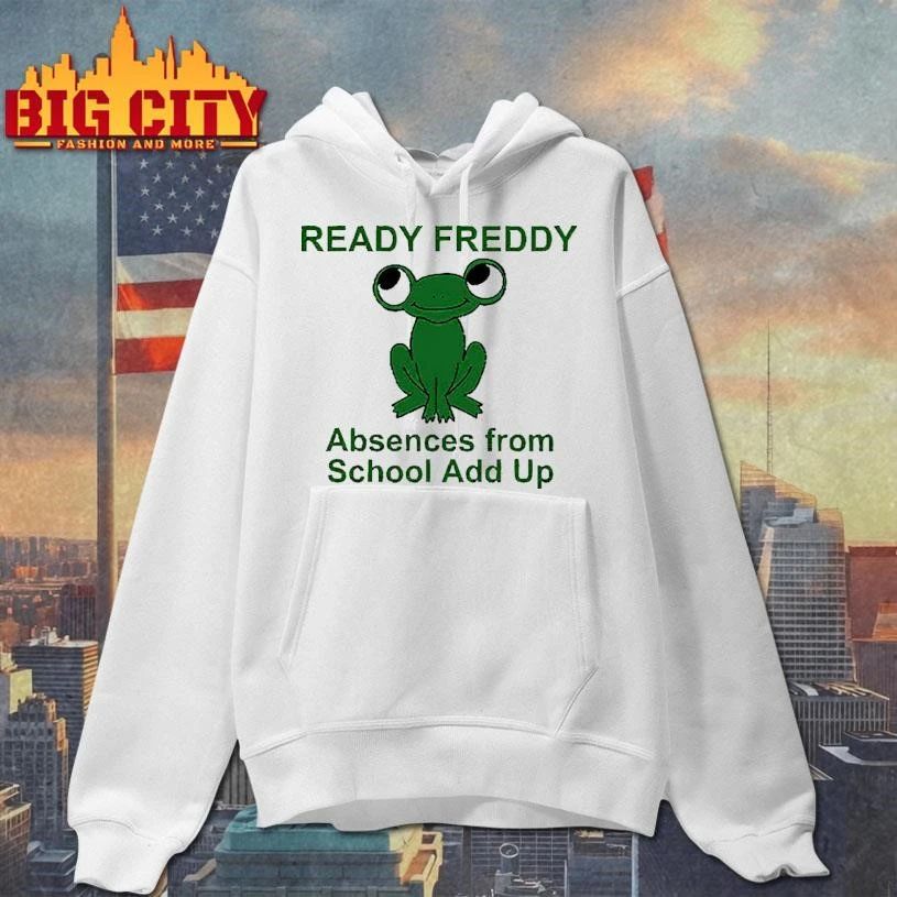 Ready Freddy Absences From School Add Up Green Frog Graphic Shirt