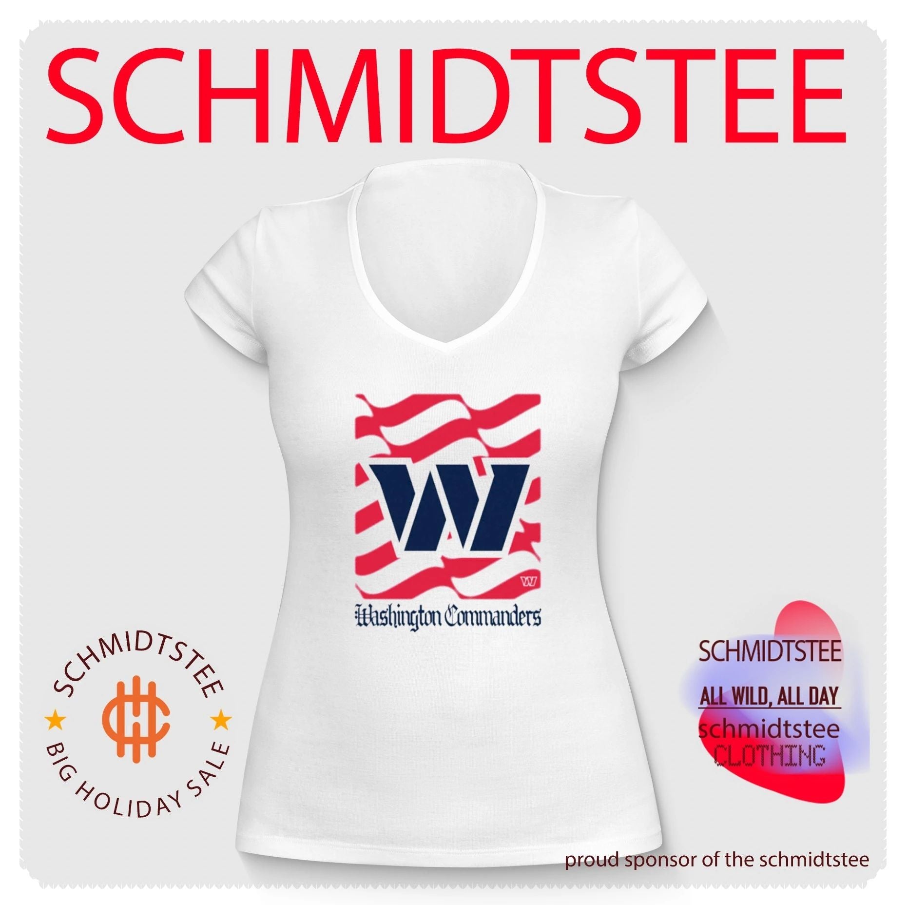 Washington Commanders American 250th Flag Heritage Wordmark shirt