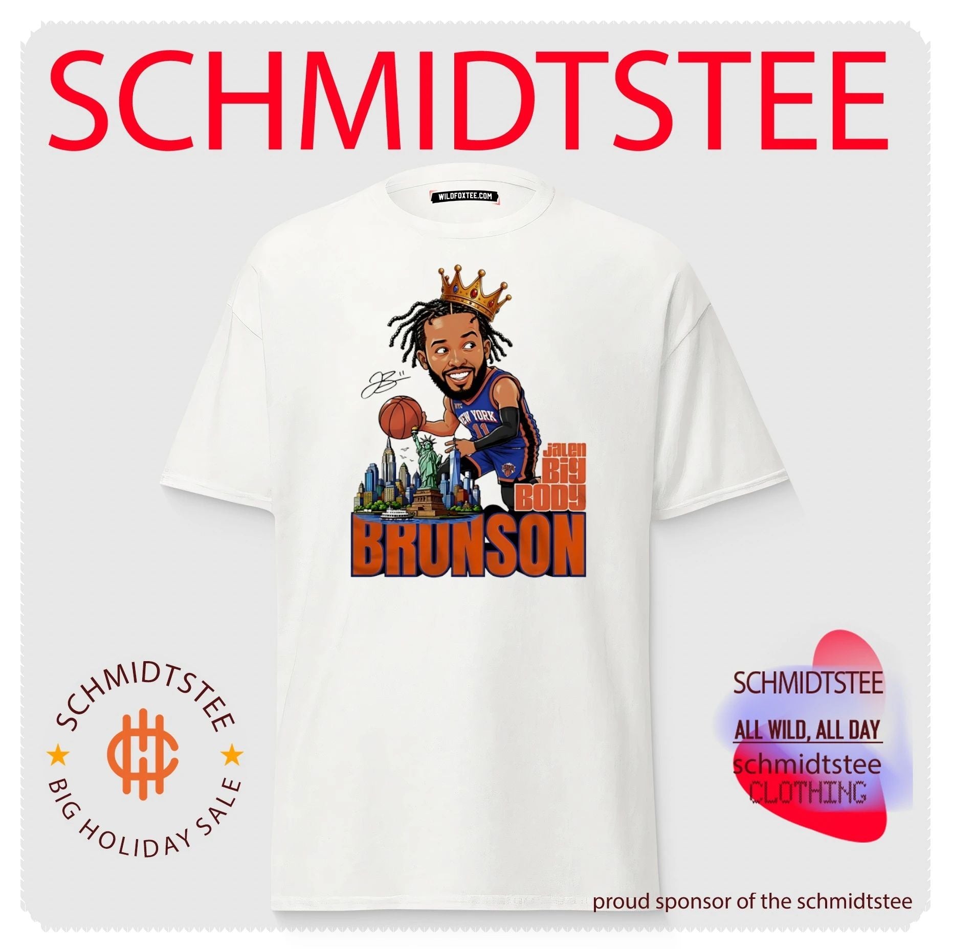 Jalen Brunson New York Knicks big body crown graphic shirt