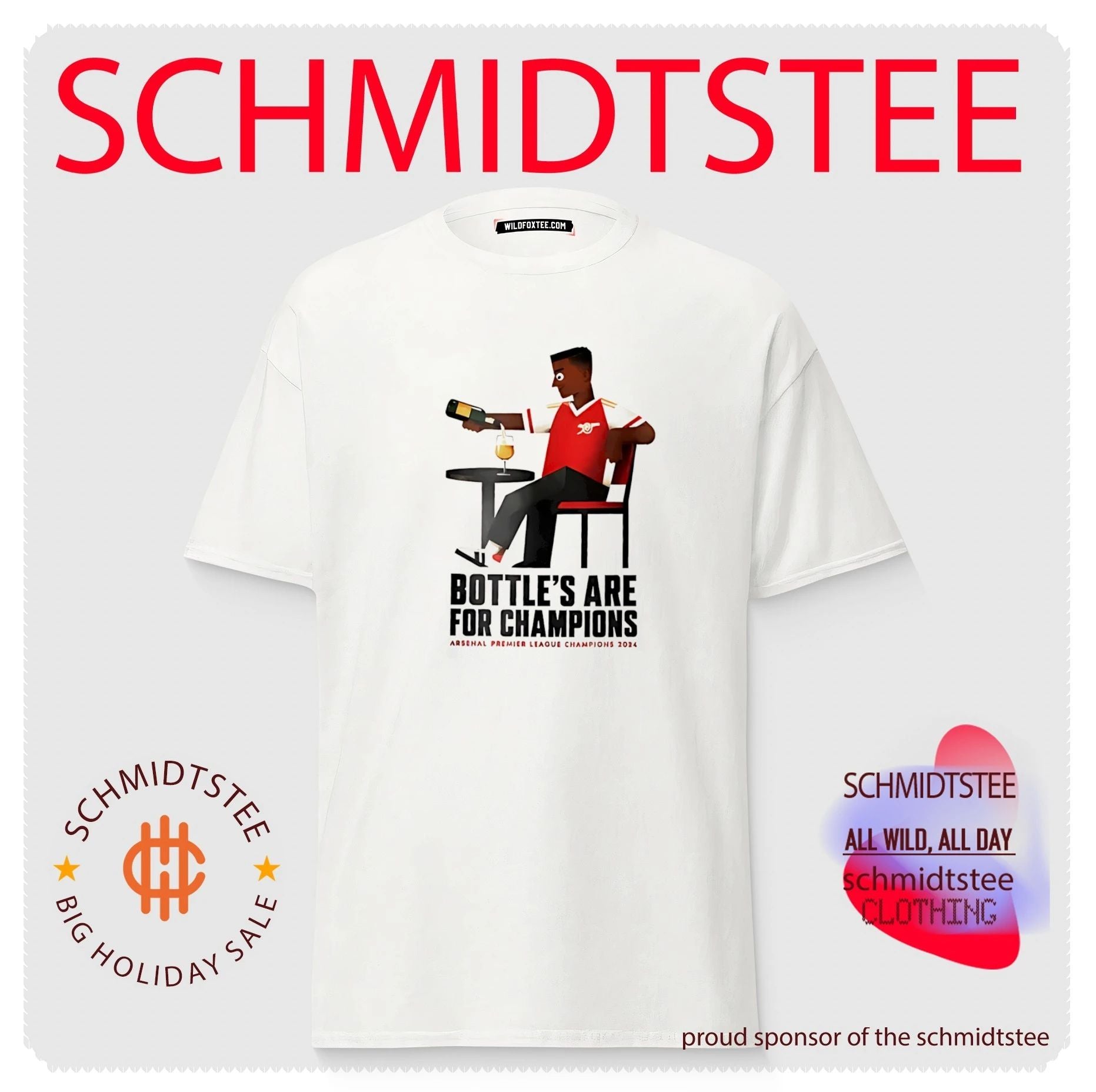 Arsema bottle’s are for champions Arsenal Premier League Champions 2024 black man shirt