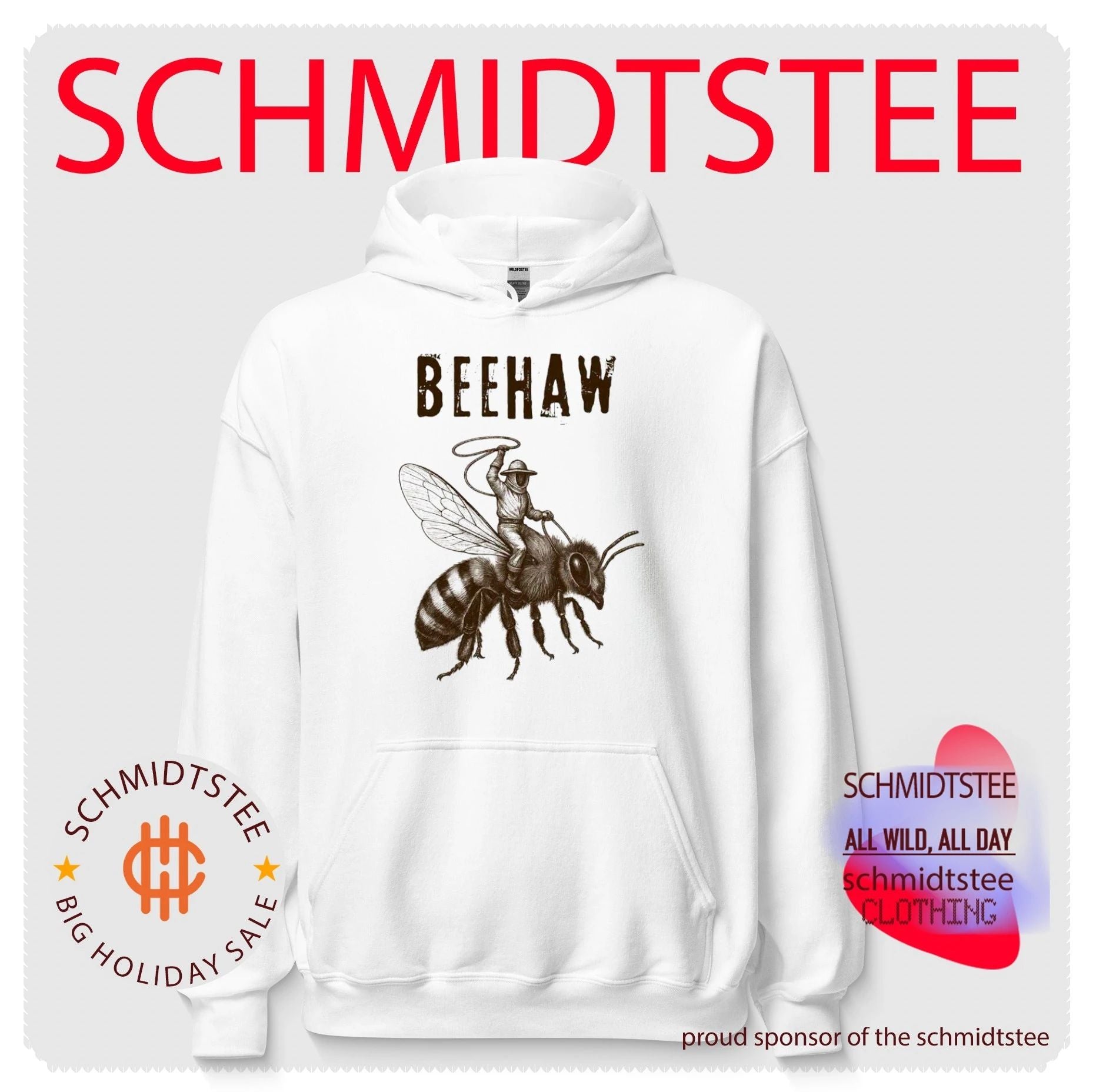Beehaw Cowboy Riding a Bee funny insect shirt