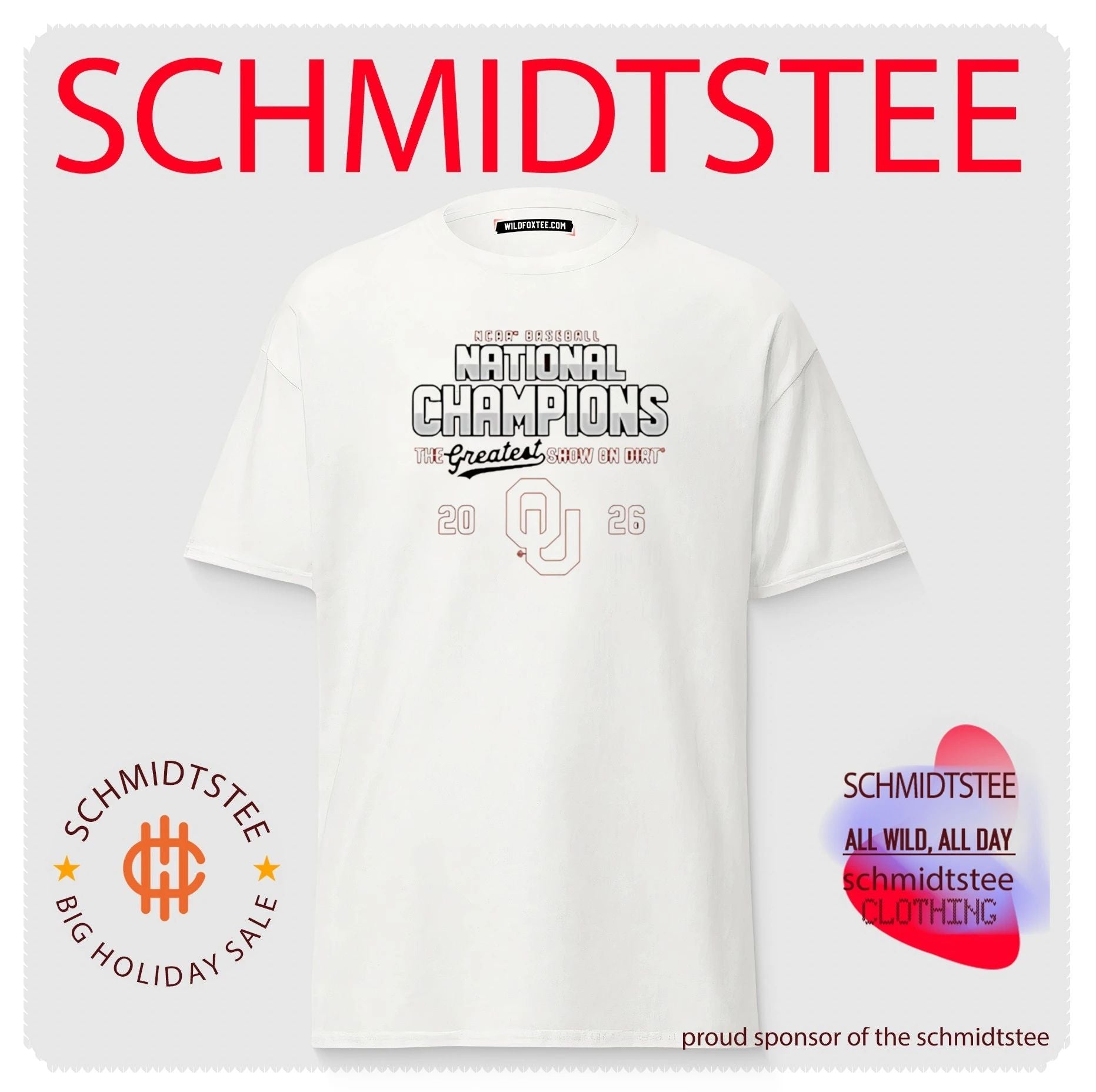 Oklahoma Sooners 2026 NCAA Baseball MCWS Champions the Greatest show on dirt shirt
