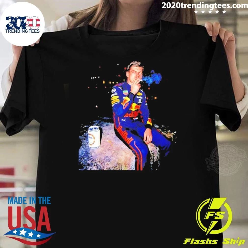 Max Verstappen Beer And Smoking Shirt