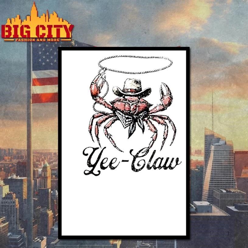 Cowboy Crab Lassoing Yee Claw White Shirt