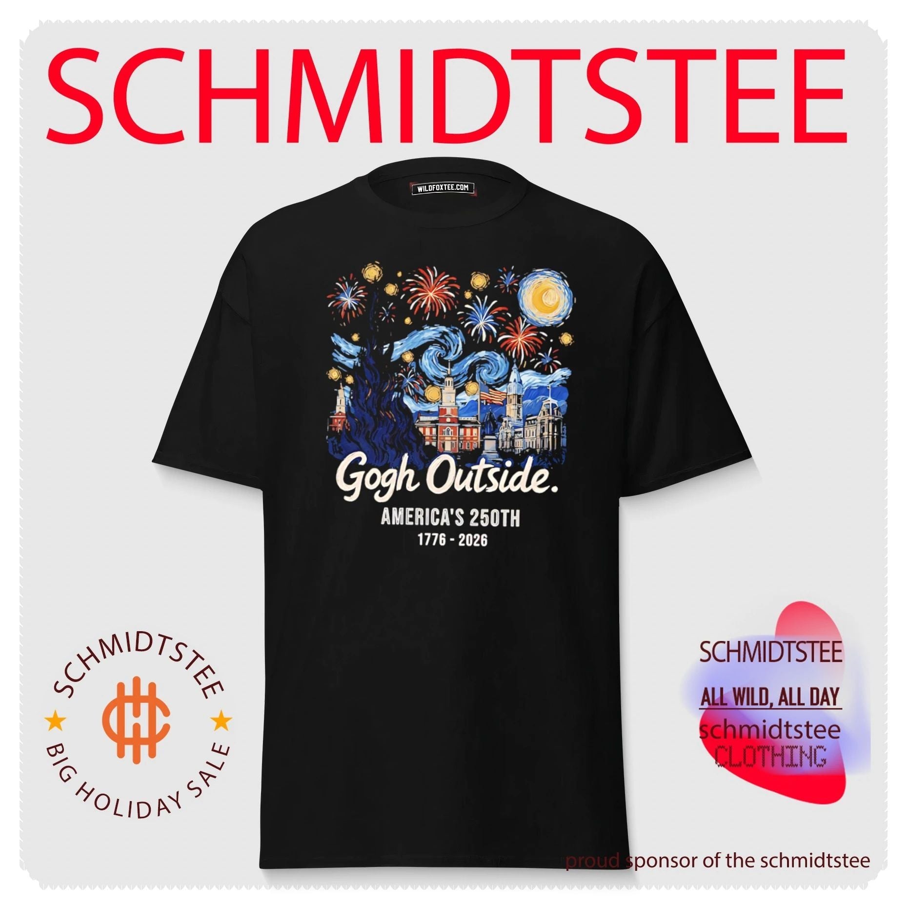 Gogh Outside America’s 250th 1776-2026 shirt