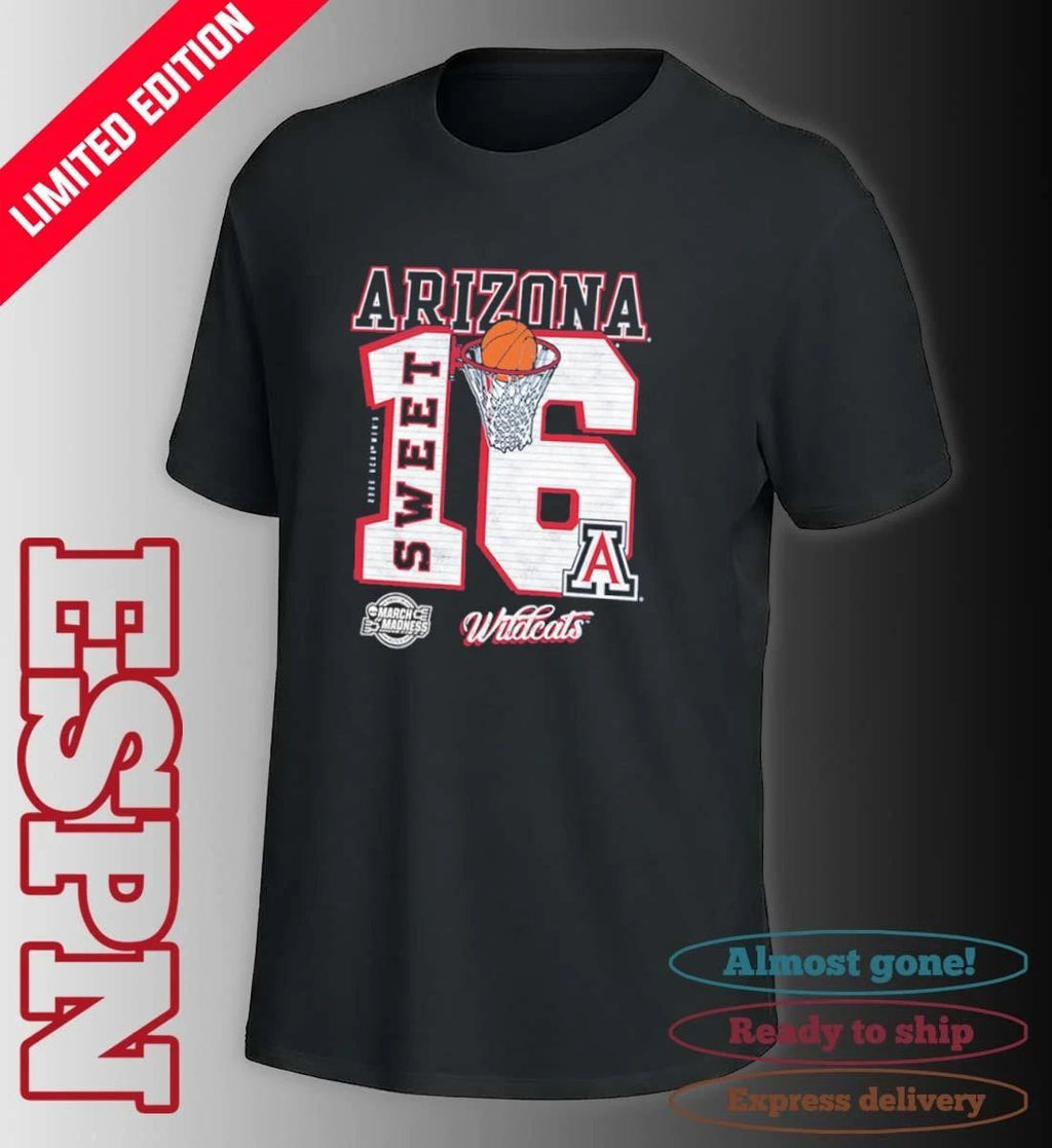 Arizona Wildcats 2026 NCAA March Madness Sweet 16 Bound Shirt