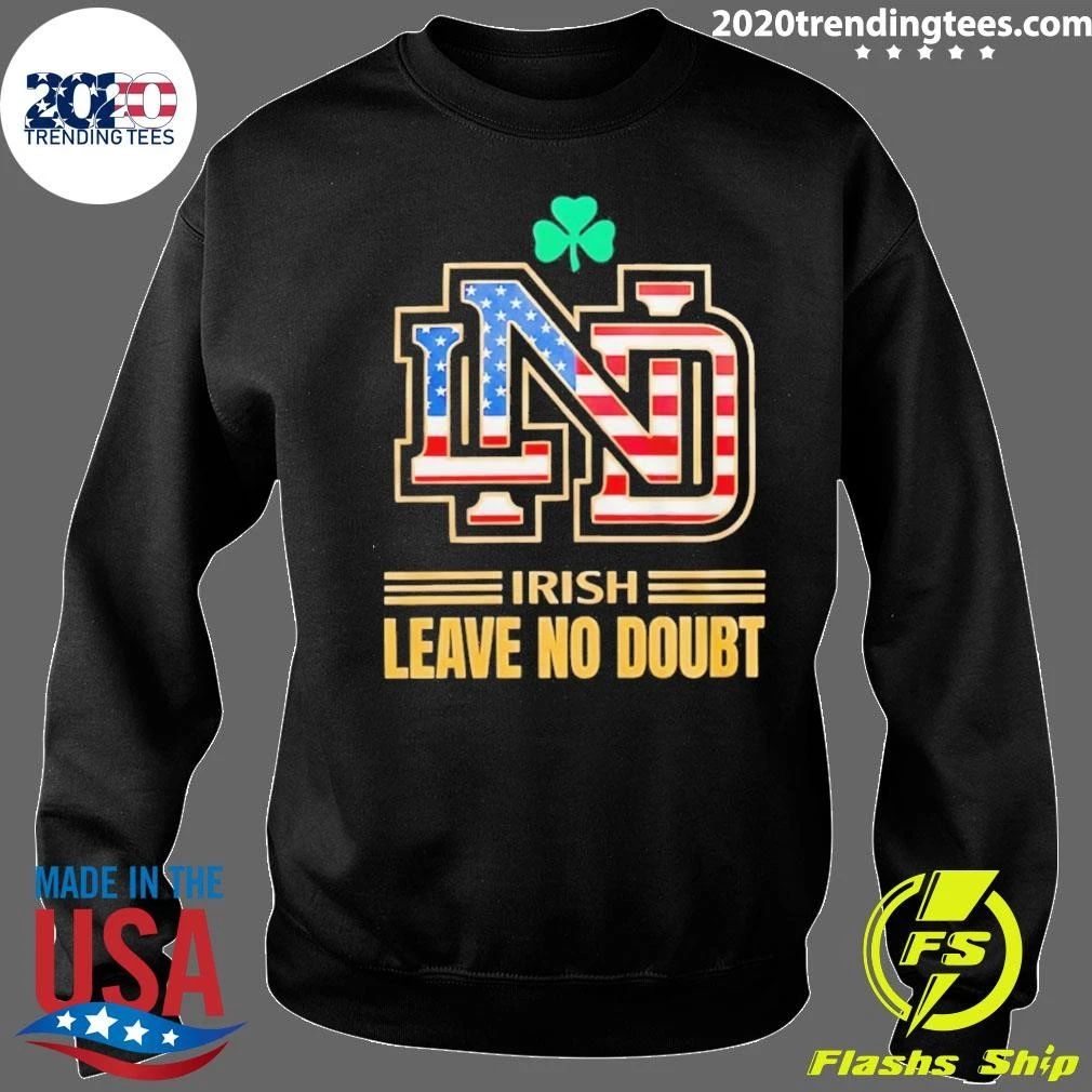 Irish Leave No Doubt Notre Dame Fighting Irish Football National Champions 2026 American Flag Shirt