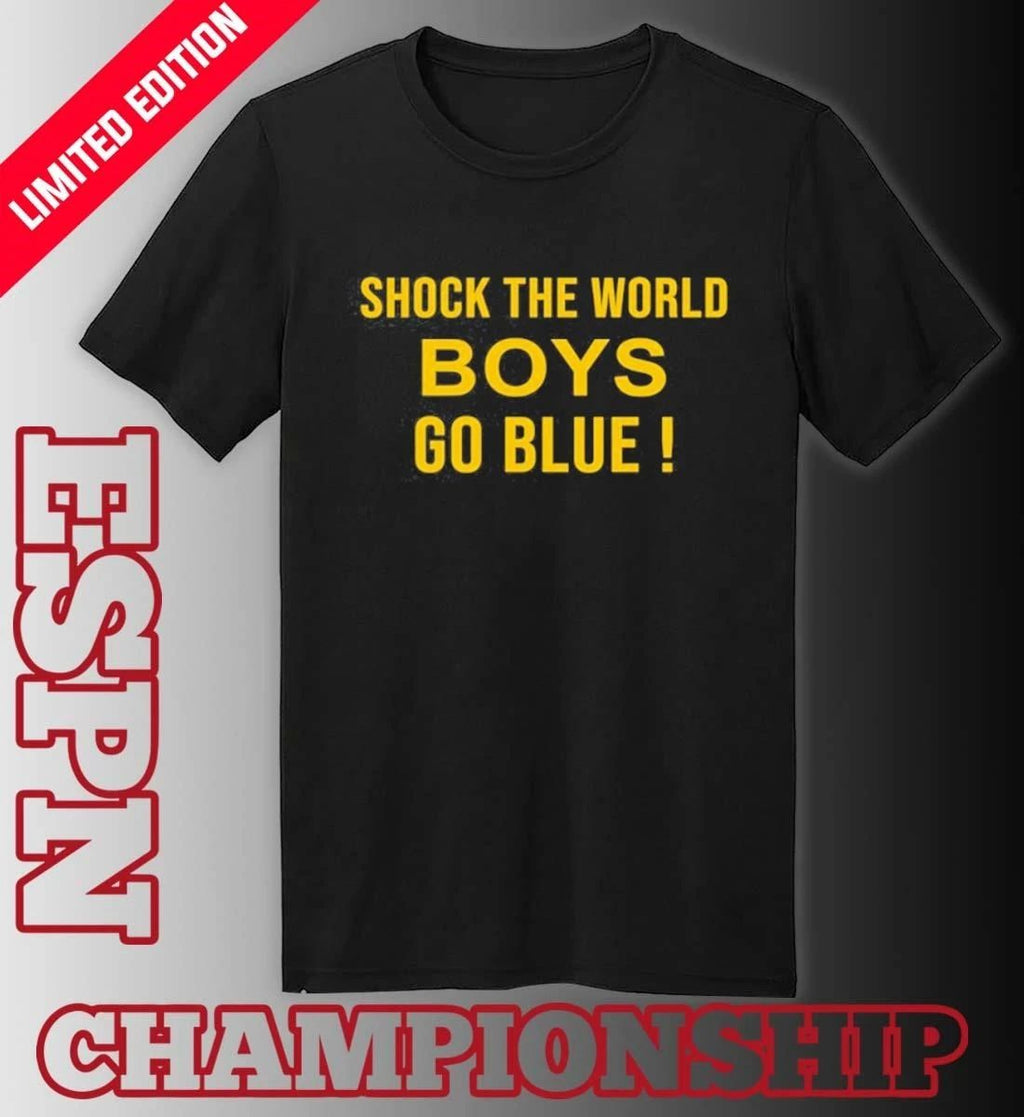 Michigan Basketball Shock The World Boys Go Blue Shirt