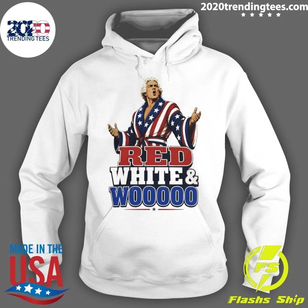 Ric Flair Wrestling Legend Red White And Woooo 4th Of July Usa 250 Shirt