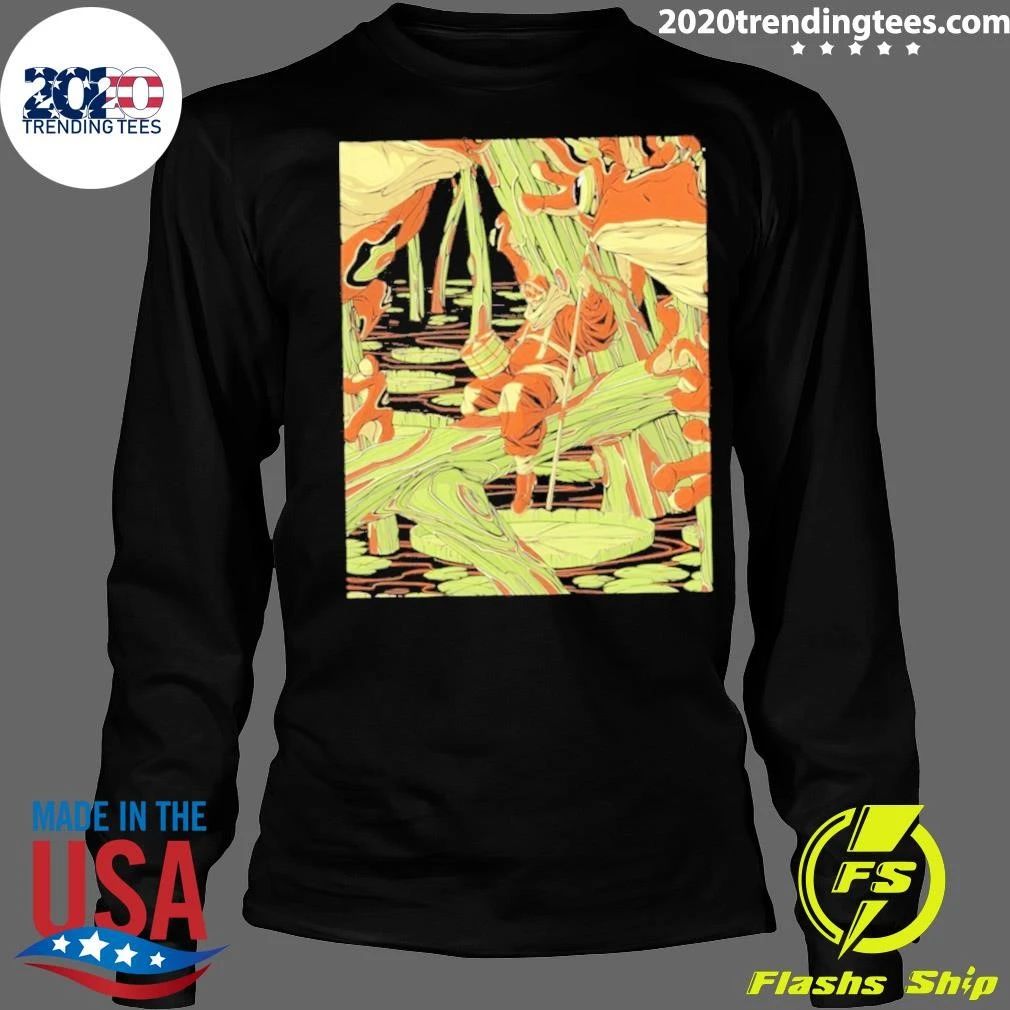 Swamp Explorer With Giant Frogs Fantasy Shirt