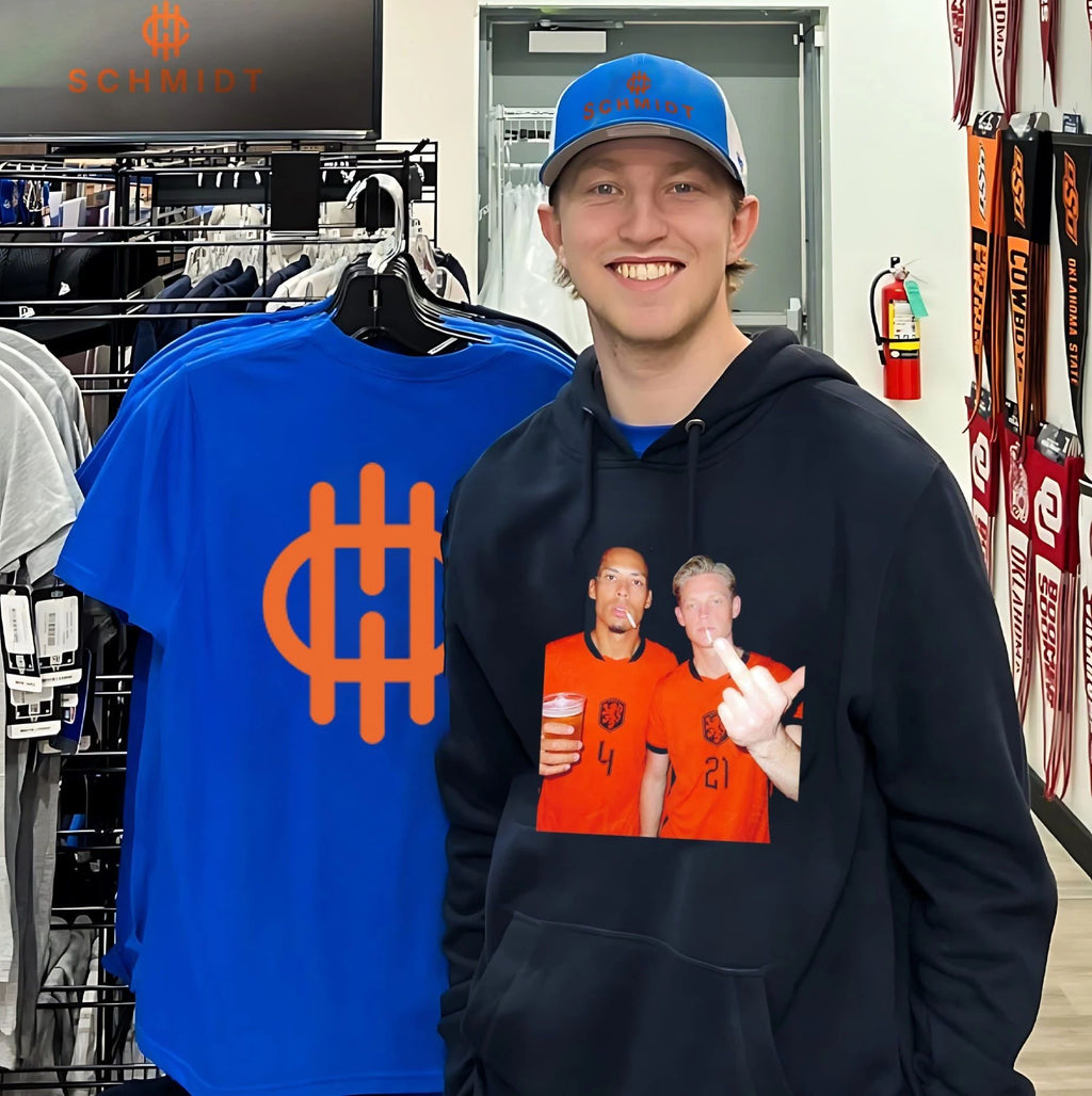 Virgil van Dijk and Frenkie de Jong Netherlands middle finger shirt