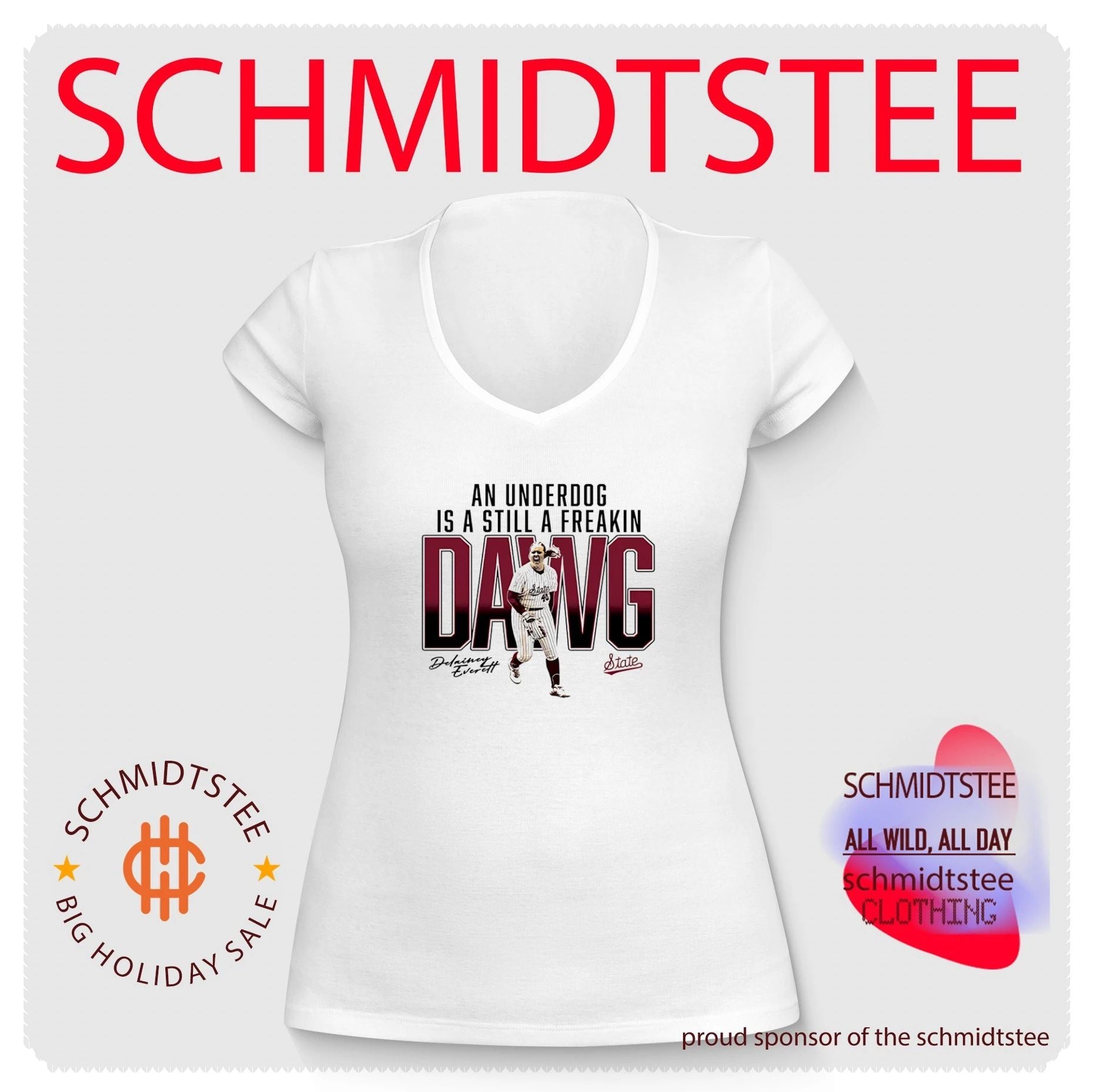Delainey Everett Mississippi State Softball NCAA an underdog is a still a freakin Dawg shirt