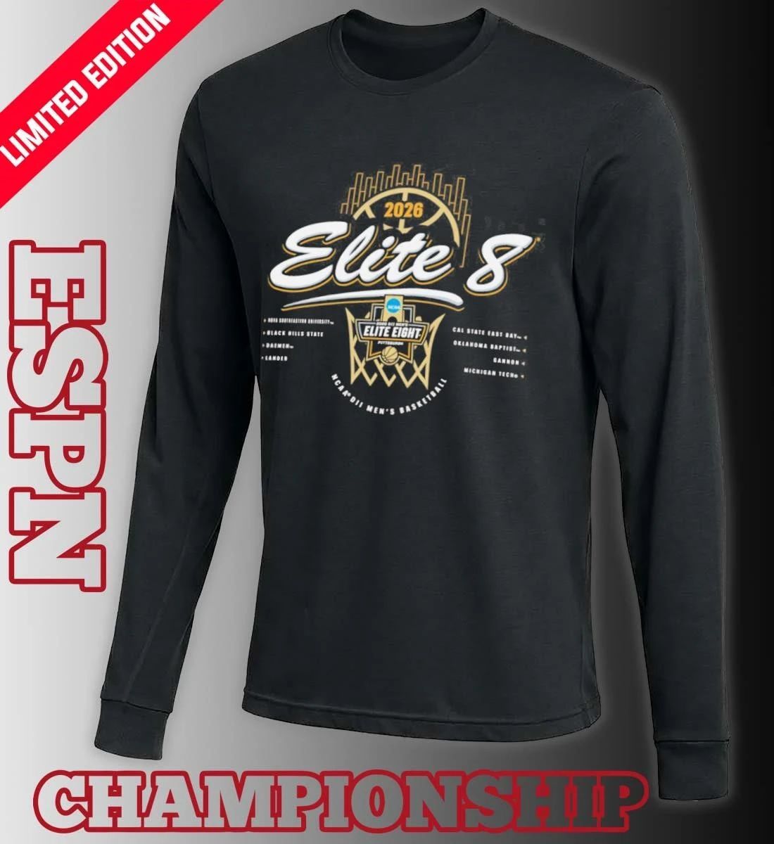 2026 NCAA Division II Men’s Basketball Elite 8 T-Shirt