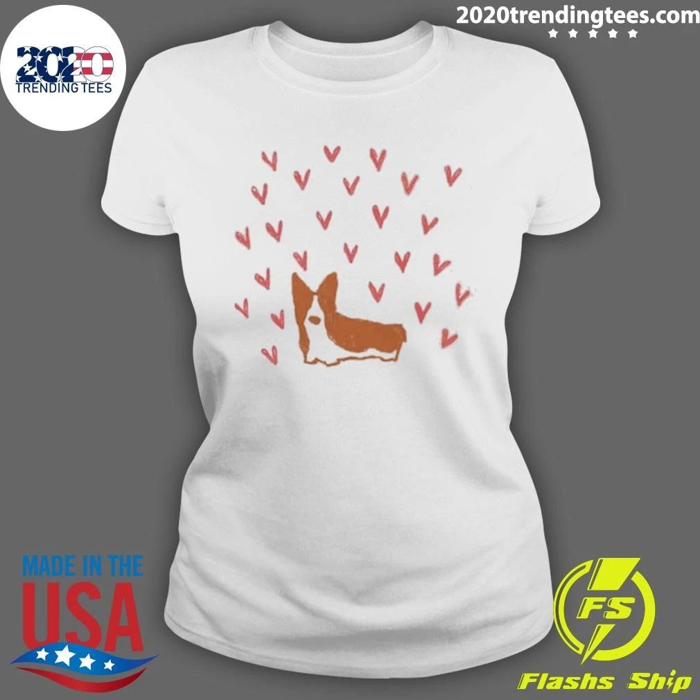 Cute Corgi Dog Valentines Day Shirt