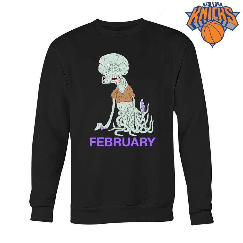 Creepy Squidward February Birthday MeatCanyon Style Distorted Cartoon Character Shirt