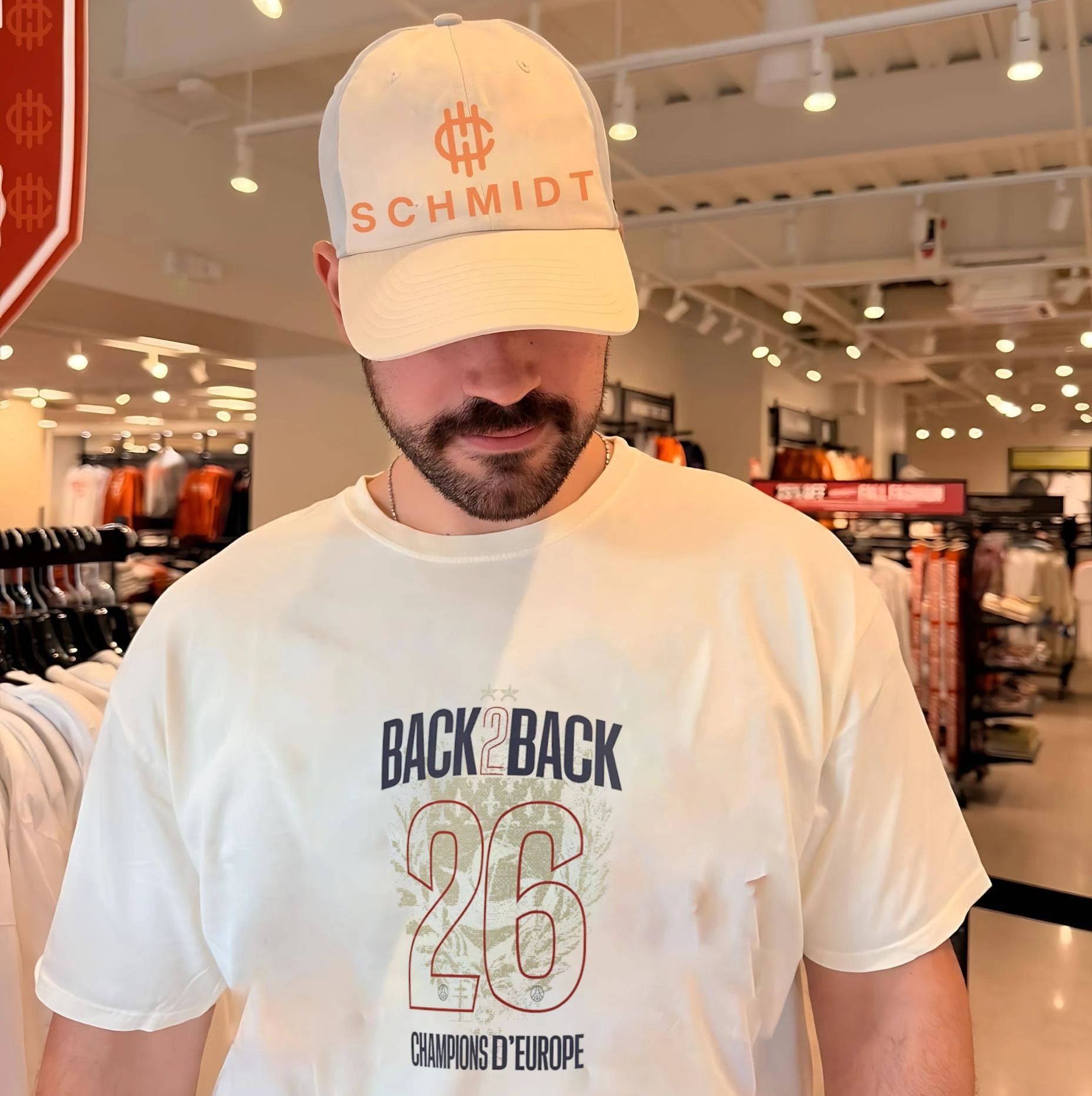PSG Back 2 Back 2025-26 Champions of D’Europe shirt