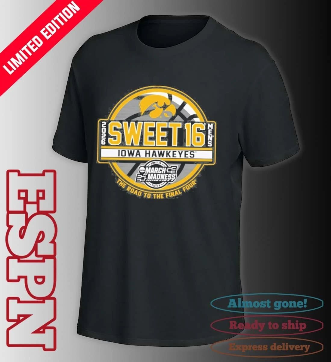 University of Iowa Men’s Basketball 2026 Sweet 16 Shirt