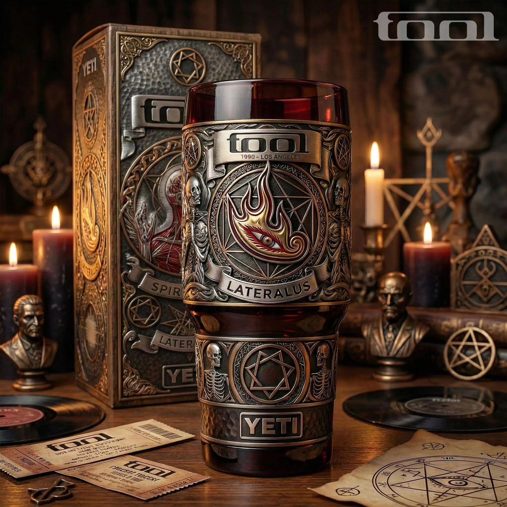 Tool Lateralus Flaming Eye YETI Tumbler