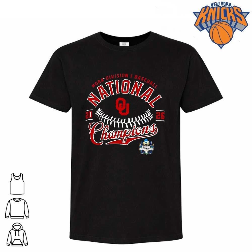 Oklahoma Sooners Baseball 2026 Ncaa Division I Baseball College World Series National Champions Shirt
