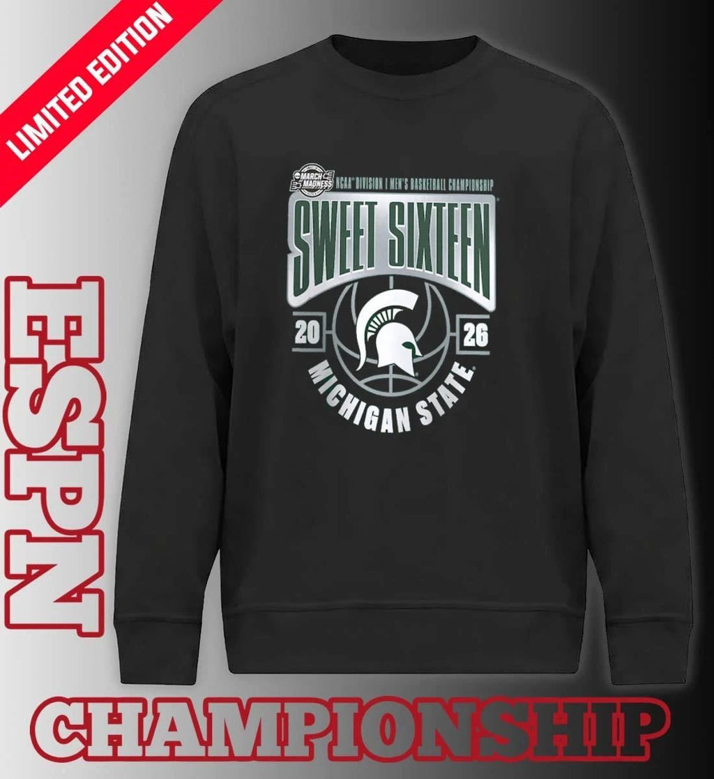 Michigan State Spartans Sweet 16 NCAA DI Men’s Basketball Tournament March Madness 2026 T-Shirt