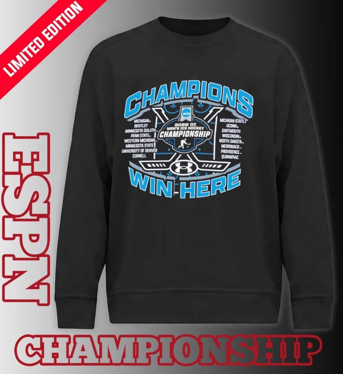 2026 NCAA DI Men’s Ice Hockey Regionals Champions Win Here T-Shirt