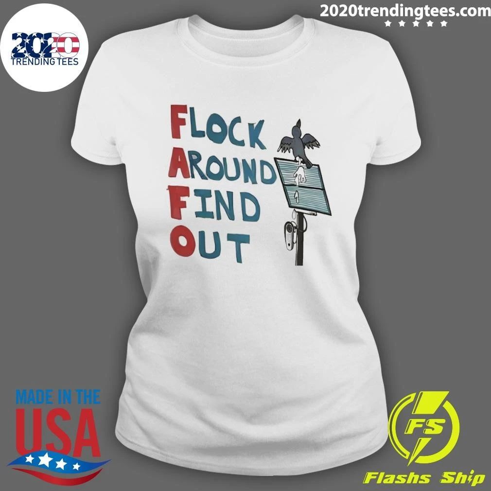Flock Around Find Out Anti-flock Hand-drawn Shirt