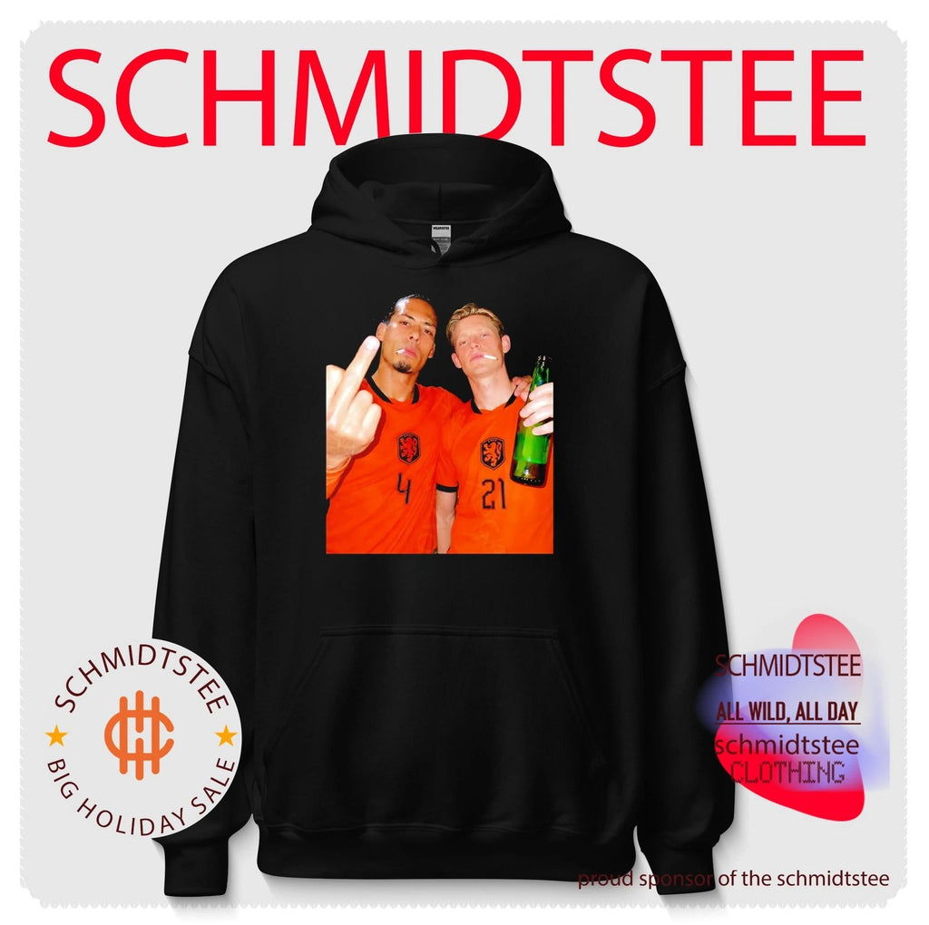 Virgil van Dijk and Frenkie de Jong Netherlands National Team middle finger shirt