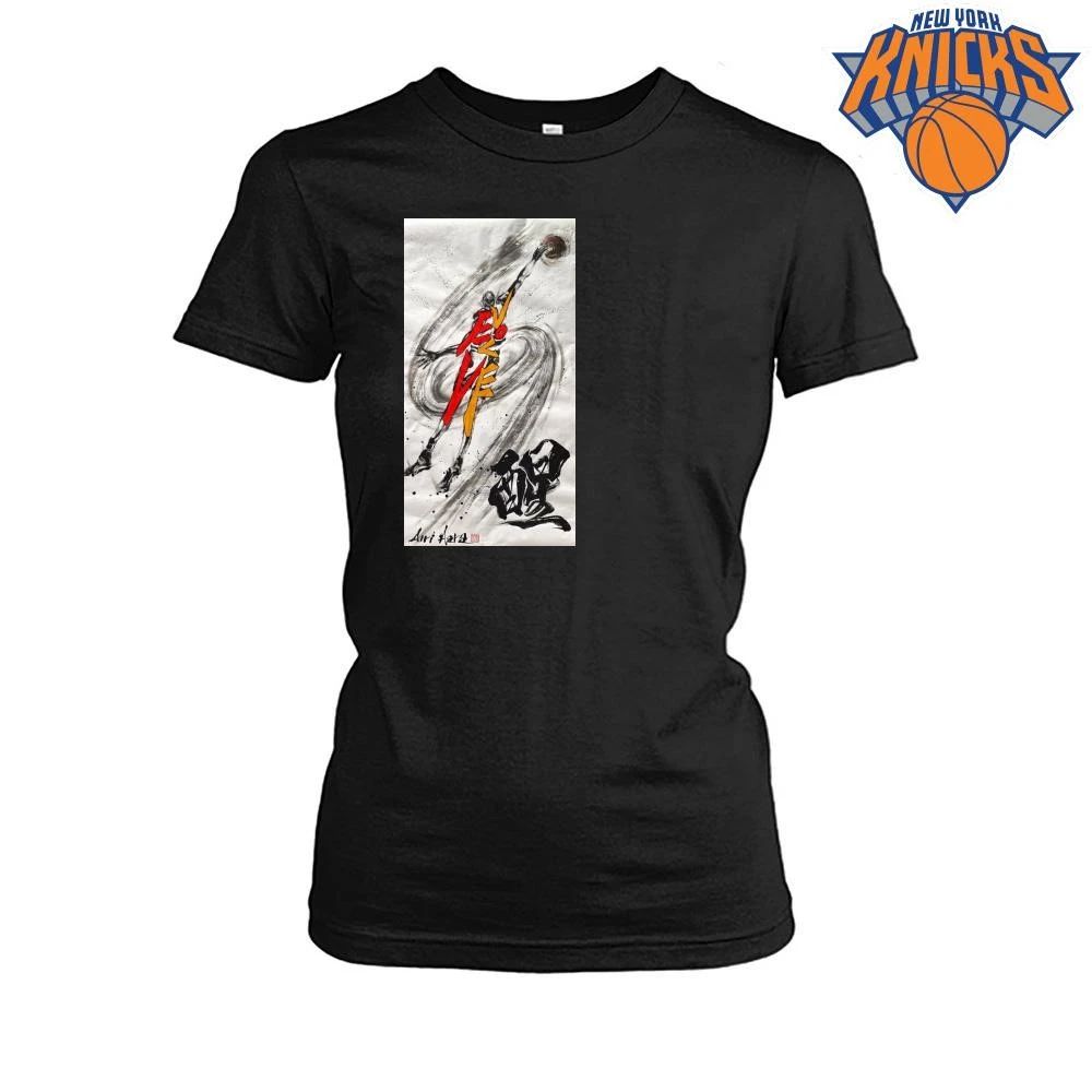 Victor Wembanyama Takeoff Airi Hara Japanese Calligraphy Ink Art Basketball Shirt