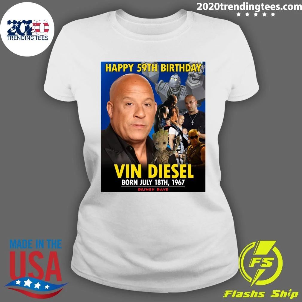 Happy 59th Birthday Vin Diesel Shirt