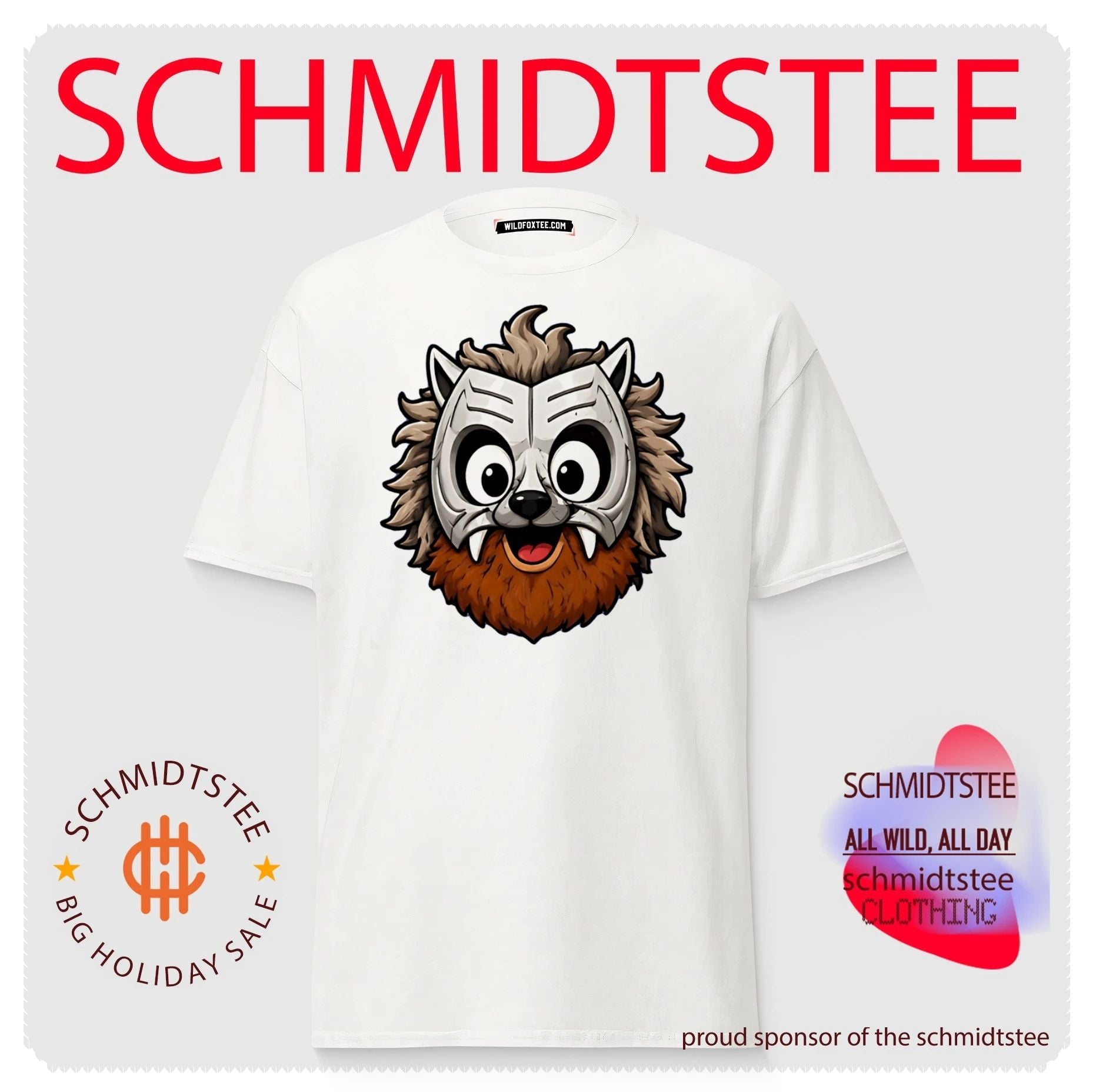 Werewolf mask cartoon shirt