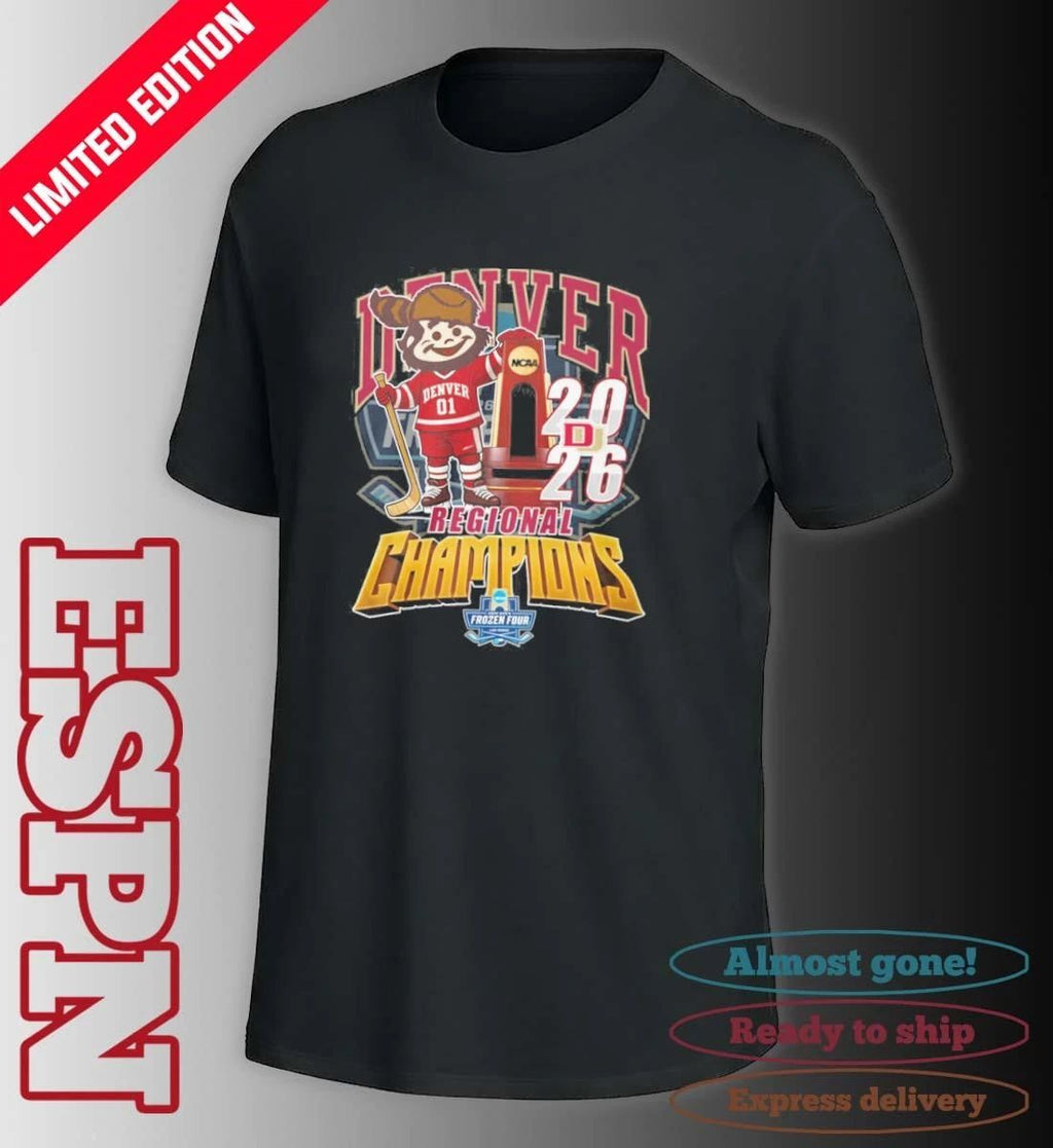 Denver Pioneers Mascot 2026 Men’s Ice Hockey Regional Champions Shirt