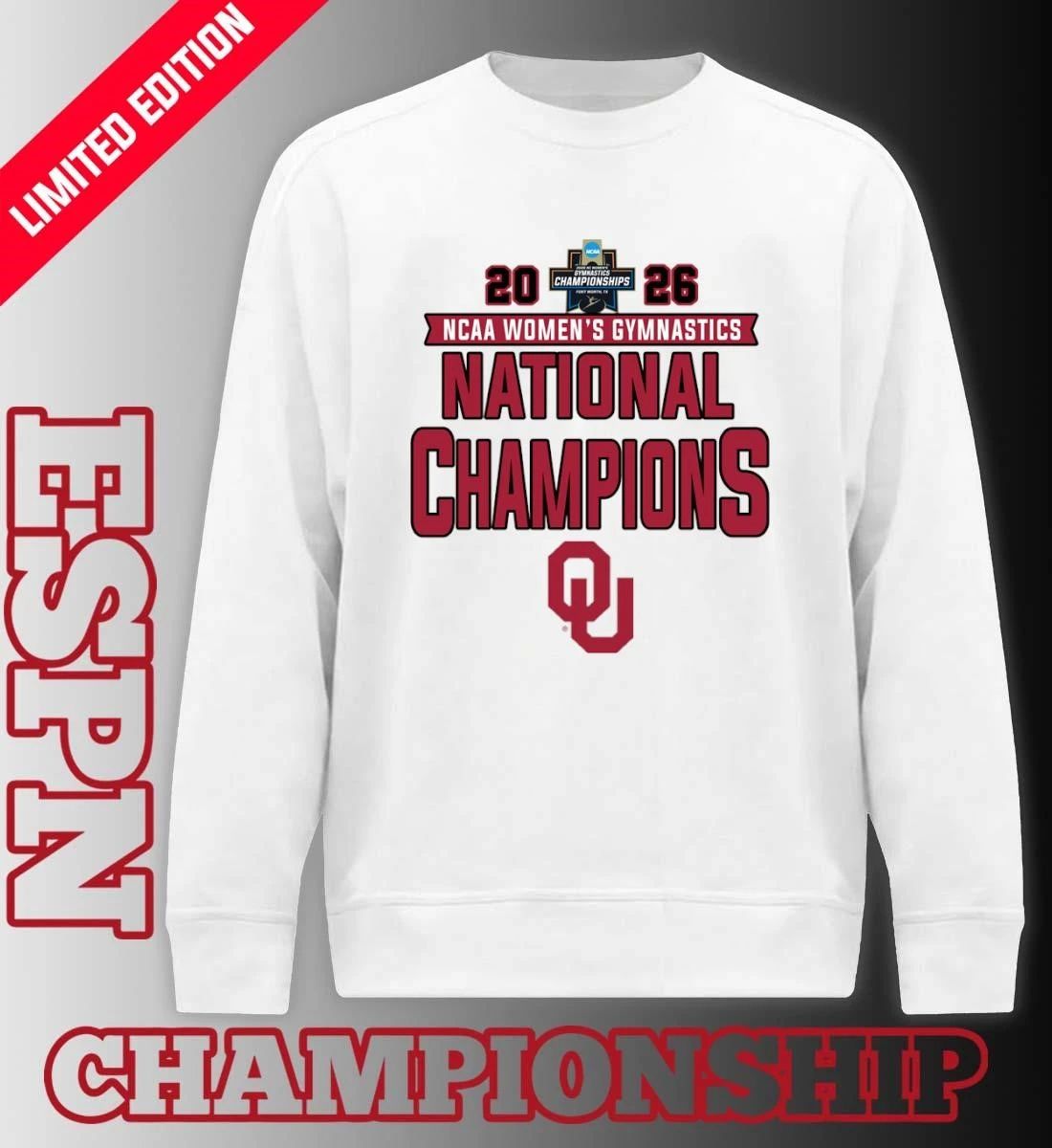 Oklahoma Sooners 2026 NCAA Women’s Gymnastics National Champions T-Shirt