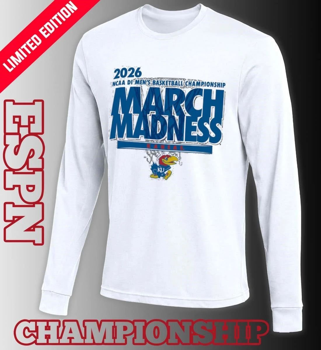 Kansas Men’s Basketball Single Team NCAA March Madness Shirt