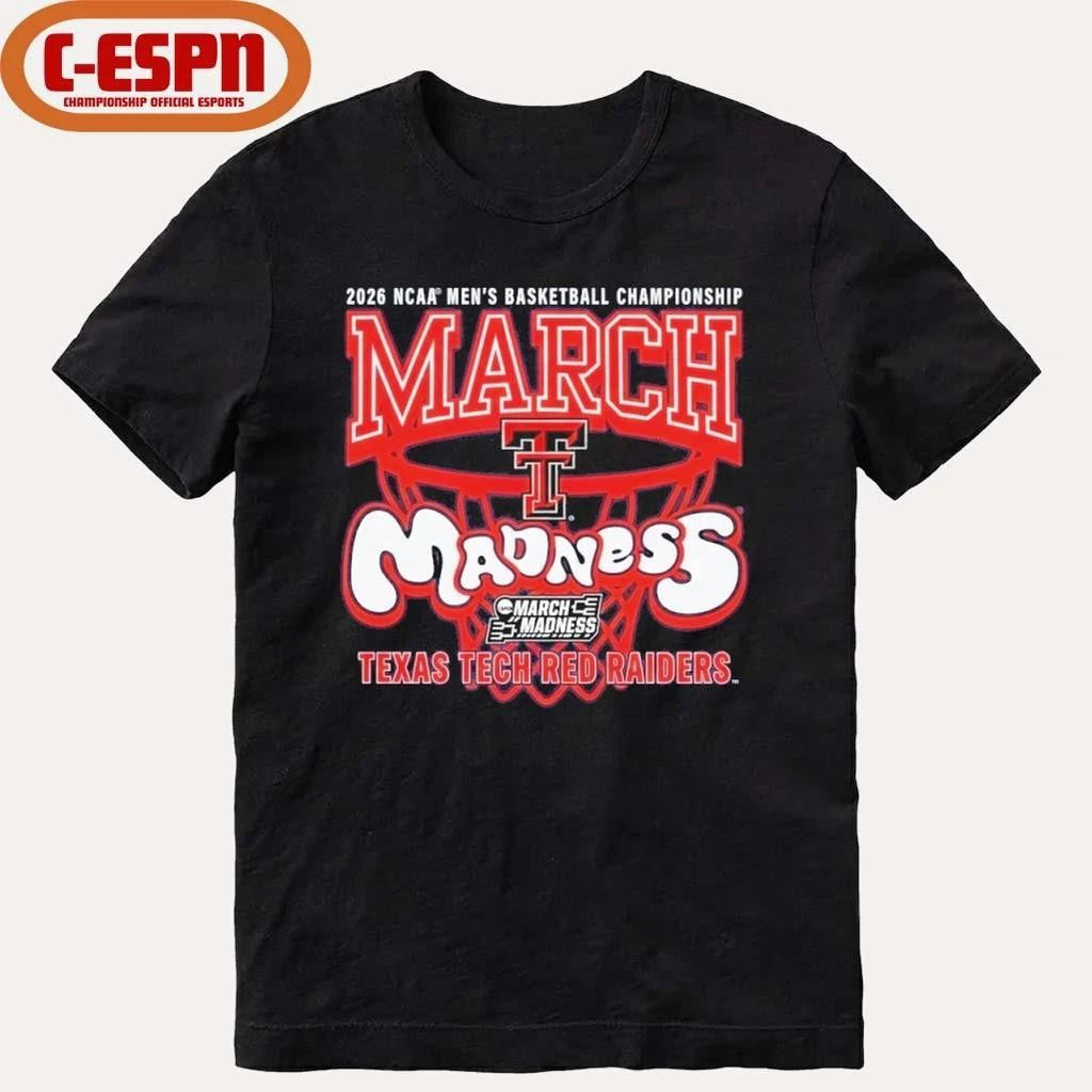 Texas Tech Red Raiders 2026 NCAA Men’s Basketball Championship March Madness Shirt