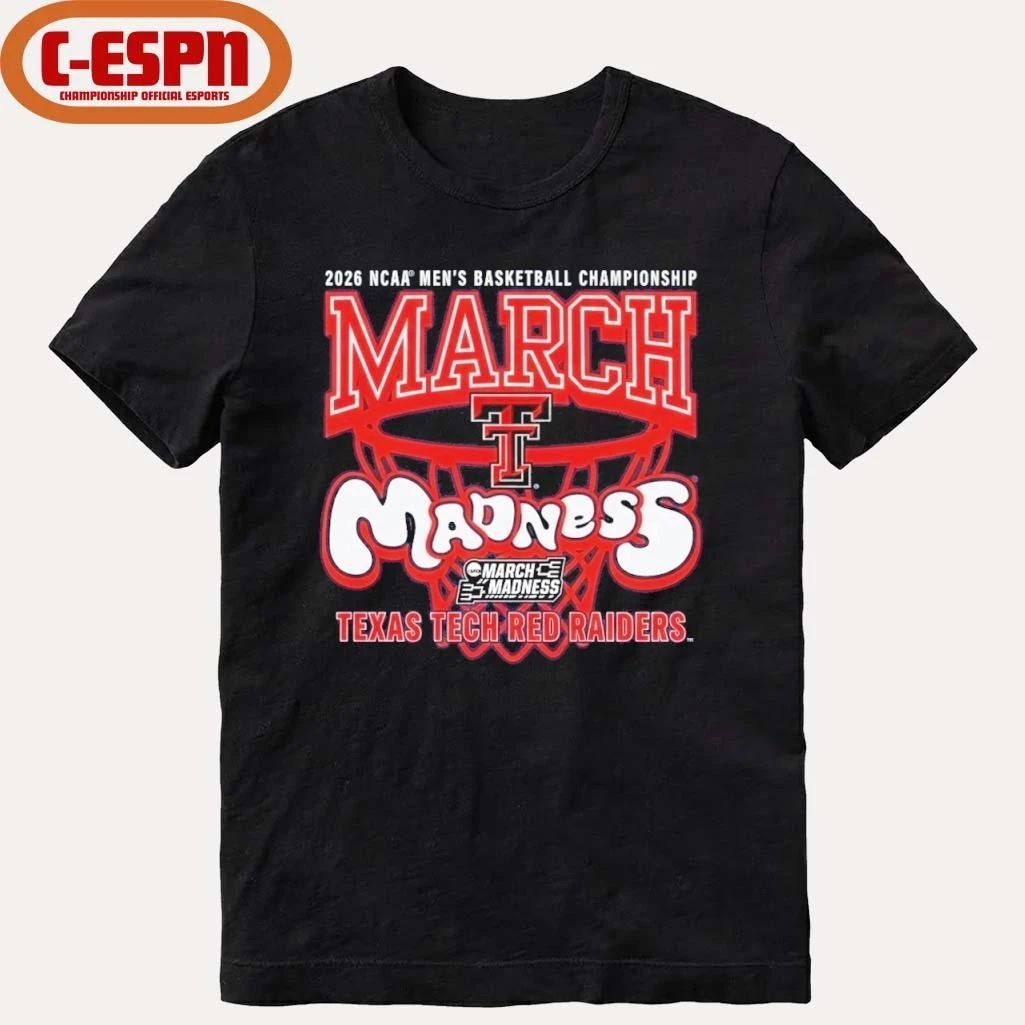 Texas Tech Red Raiders 2026 NCAA Men’s Basketball Championship March Madness Shirt