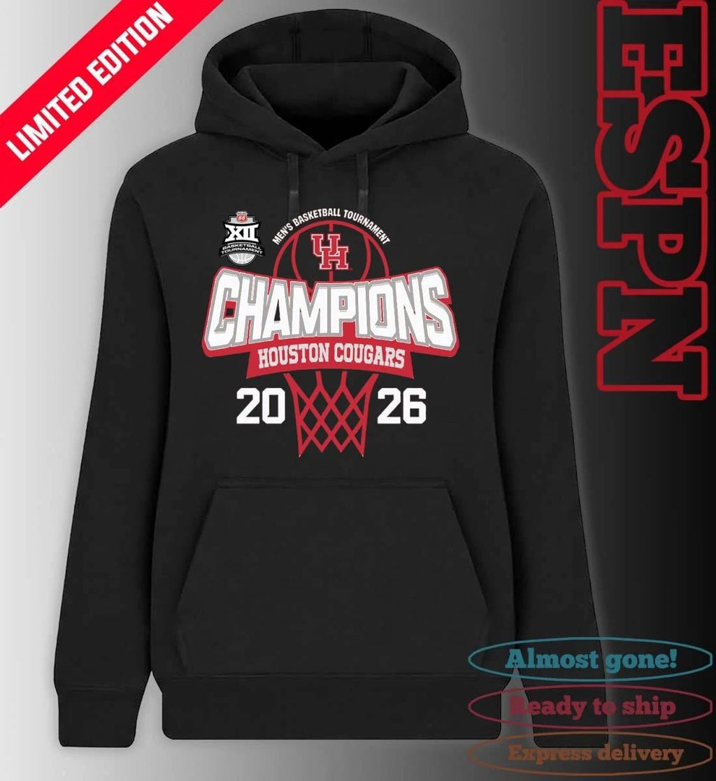 Big 12 Conference Men’s Basketball Tournament 2026 Champions Houston Cougars T-Shirt