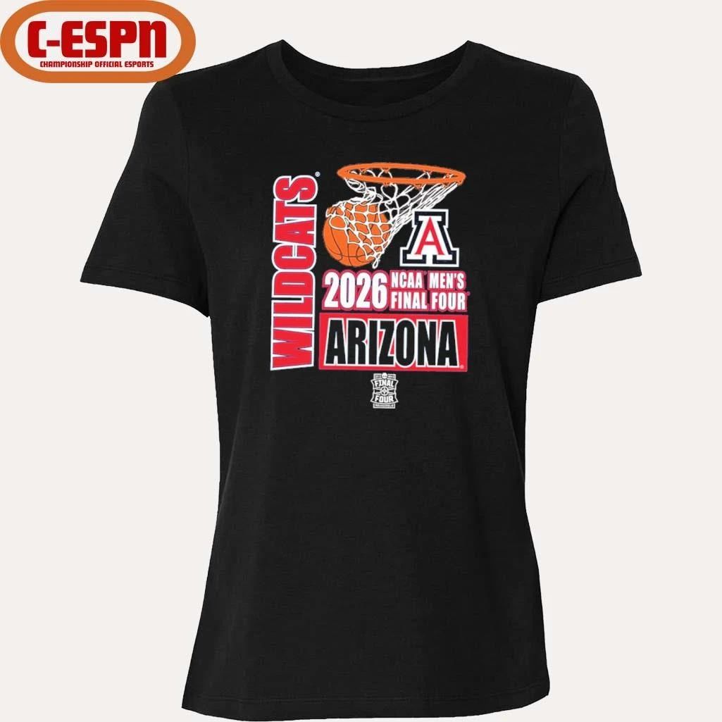 NCAA Arizona Wildcats 2026 Men’s Final Four Nothing But Net T-Shirt