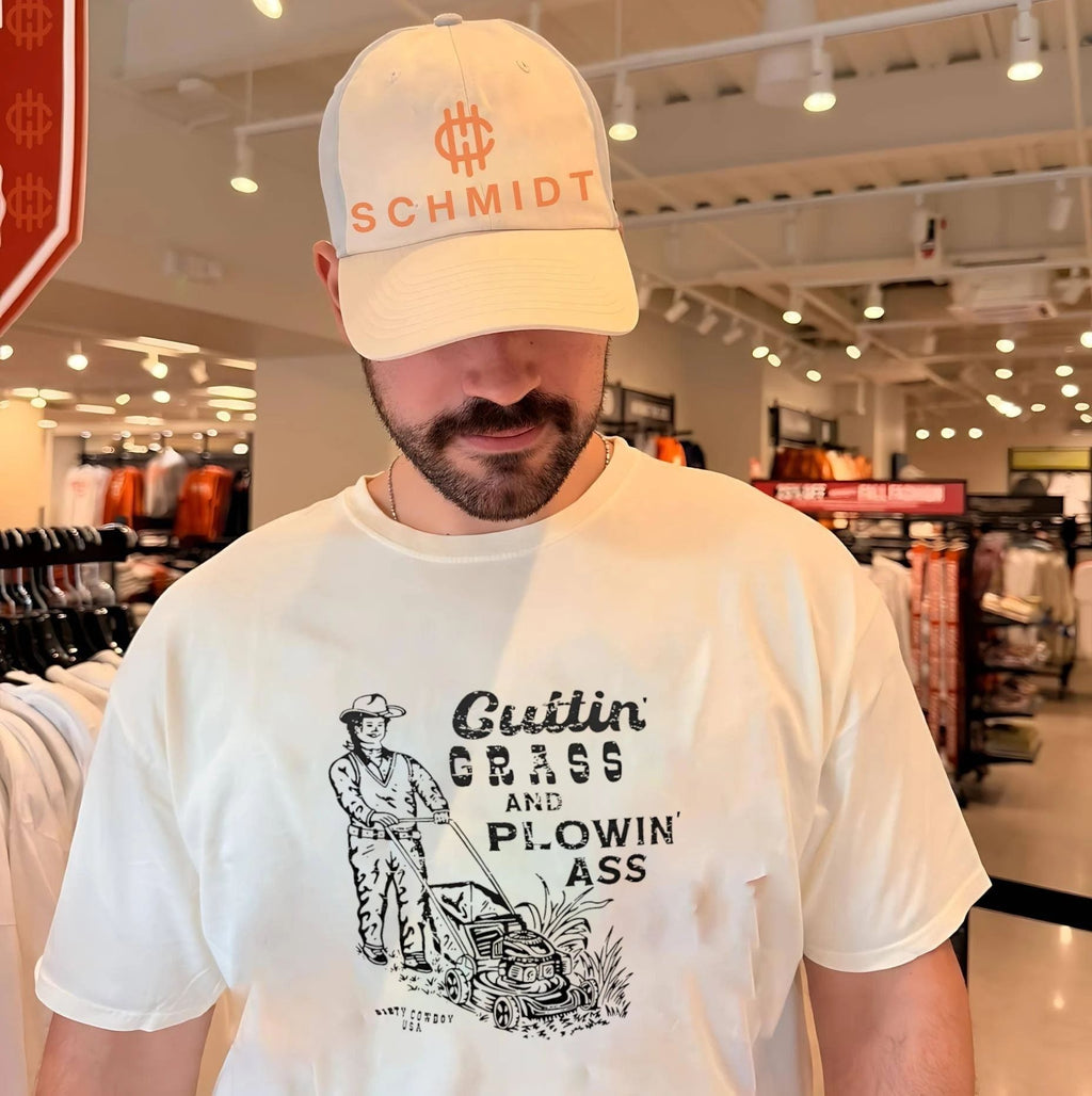 Cuttin grass and plowin ass doodle shirt