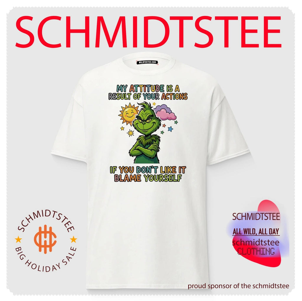 My attitude is a result of your actions if you don’t like it Grinch shirt