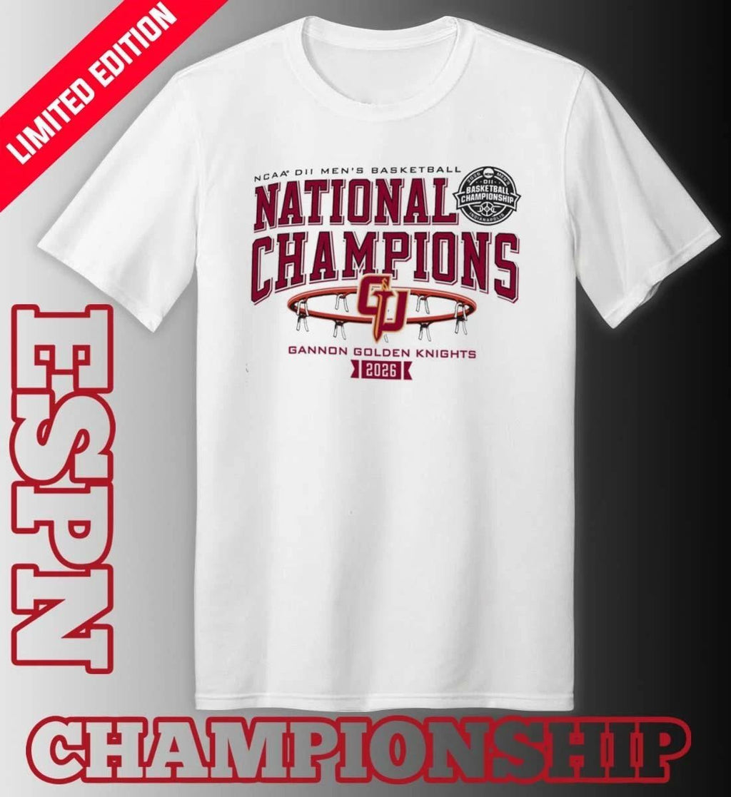 Gannon Golden Knights 2026 NCAA DII Men’s Basketball National Champions T-Shirt