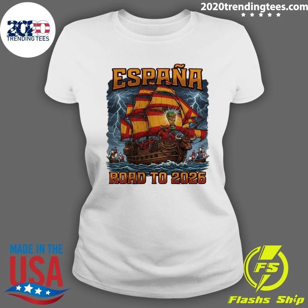 España Soccer Fan Ship Road to 2026 Football Supporter Tee Shirt