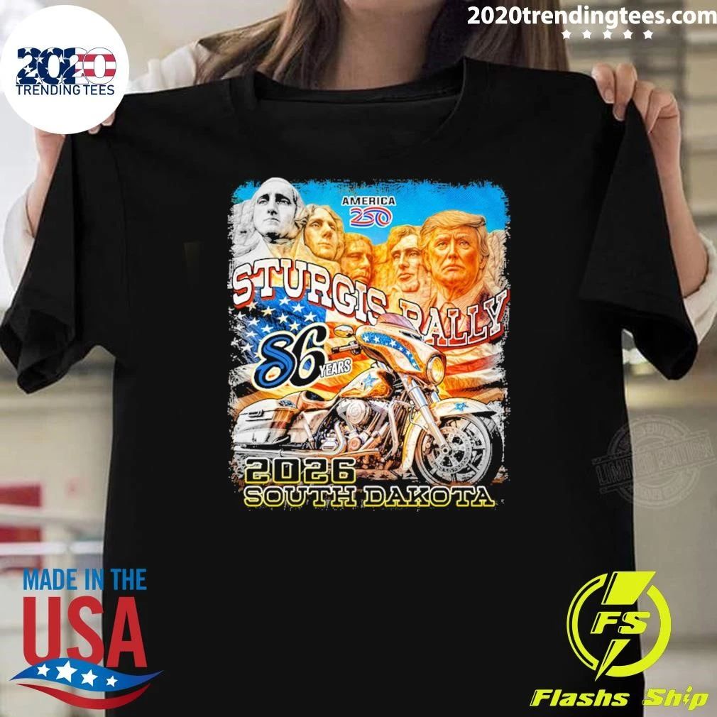 2026 Sturgis Motorcycle Rally Trumpmore Mens Black Shirt