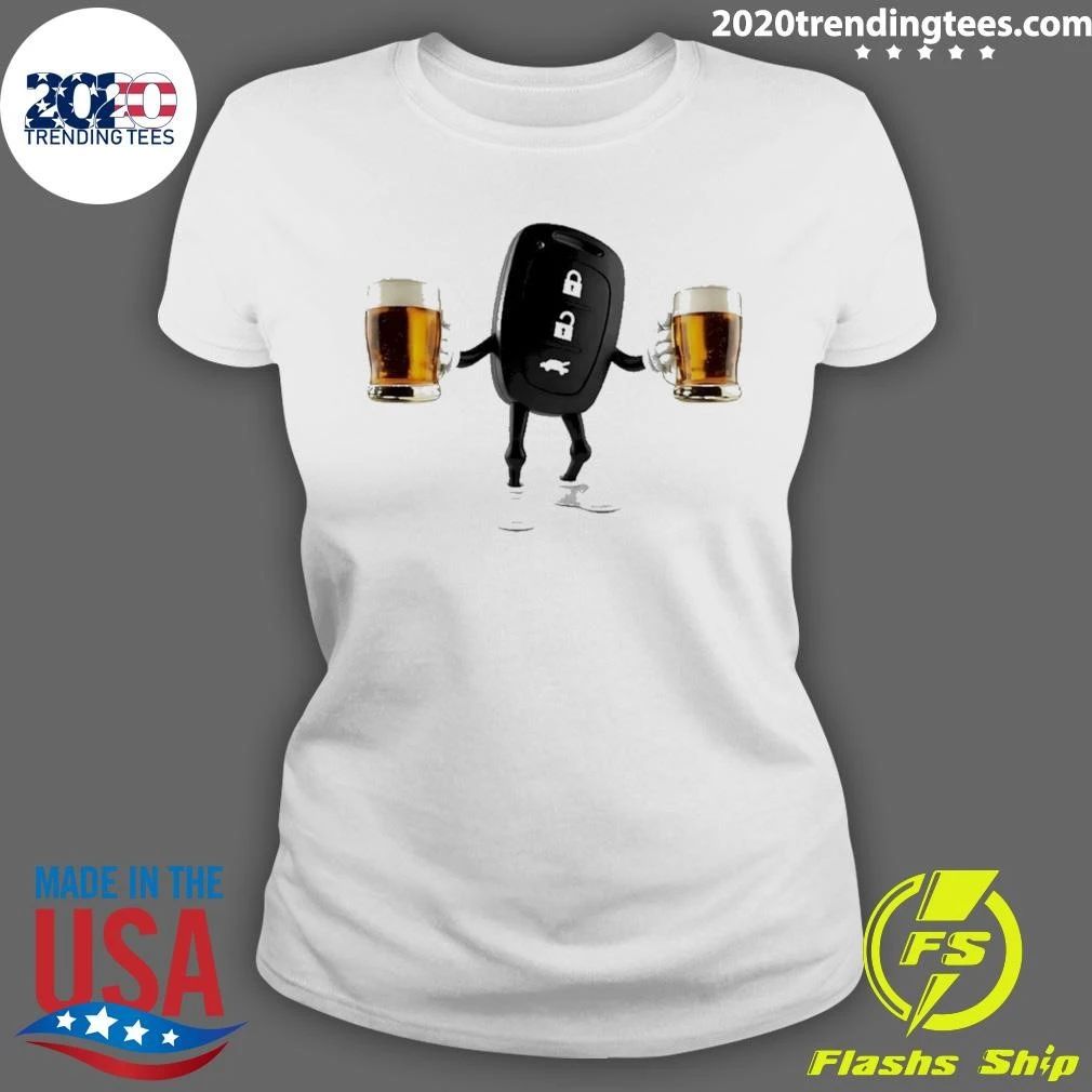 Car Keys With Beer Graphic Meme Shirt