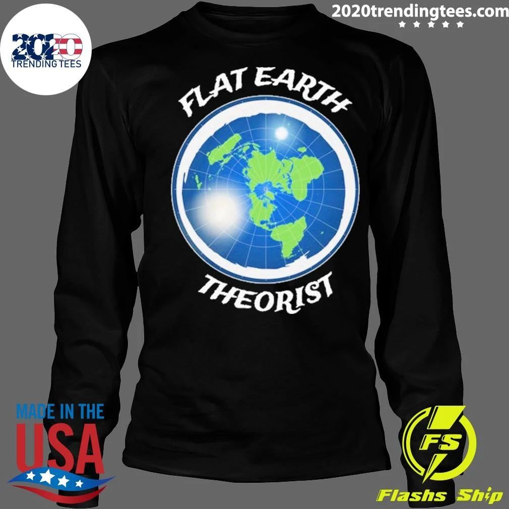 Flat Earth Theorist Ice Wall Graphic Tee Shirt