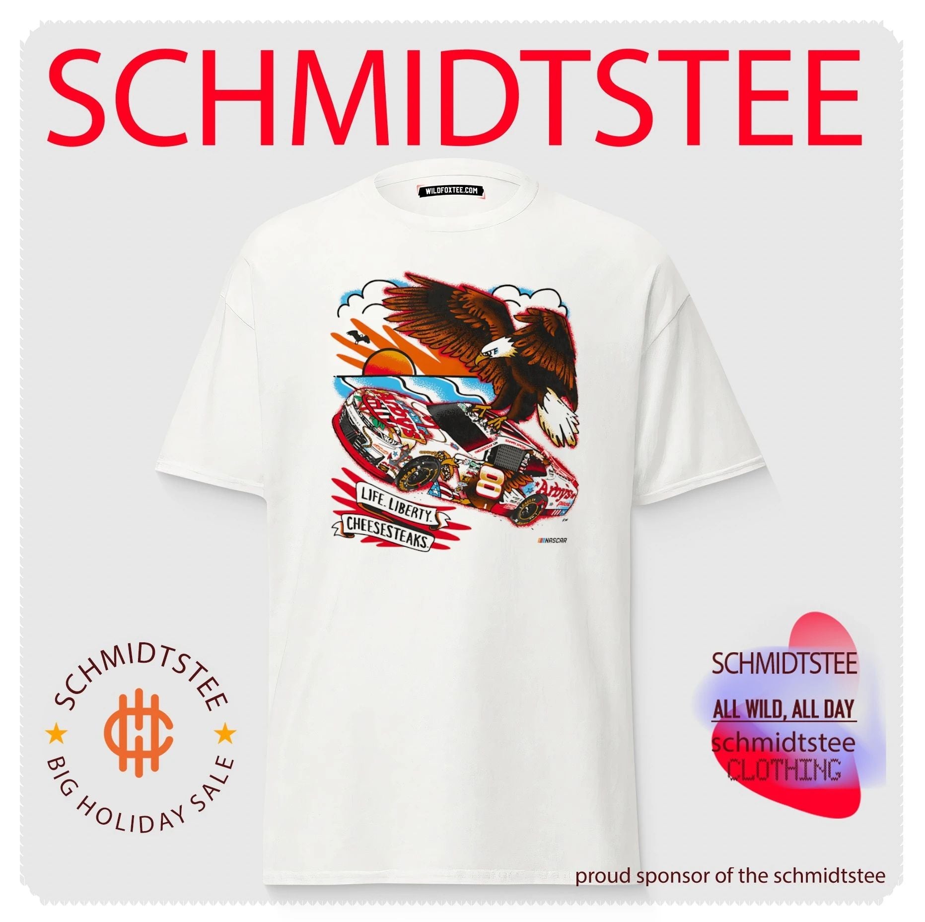 Sammy Smith Arby’s NASCAR Life Liberty Cheesesteaks shirt