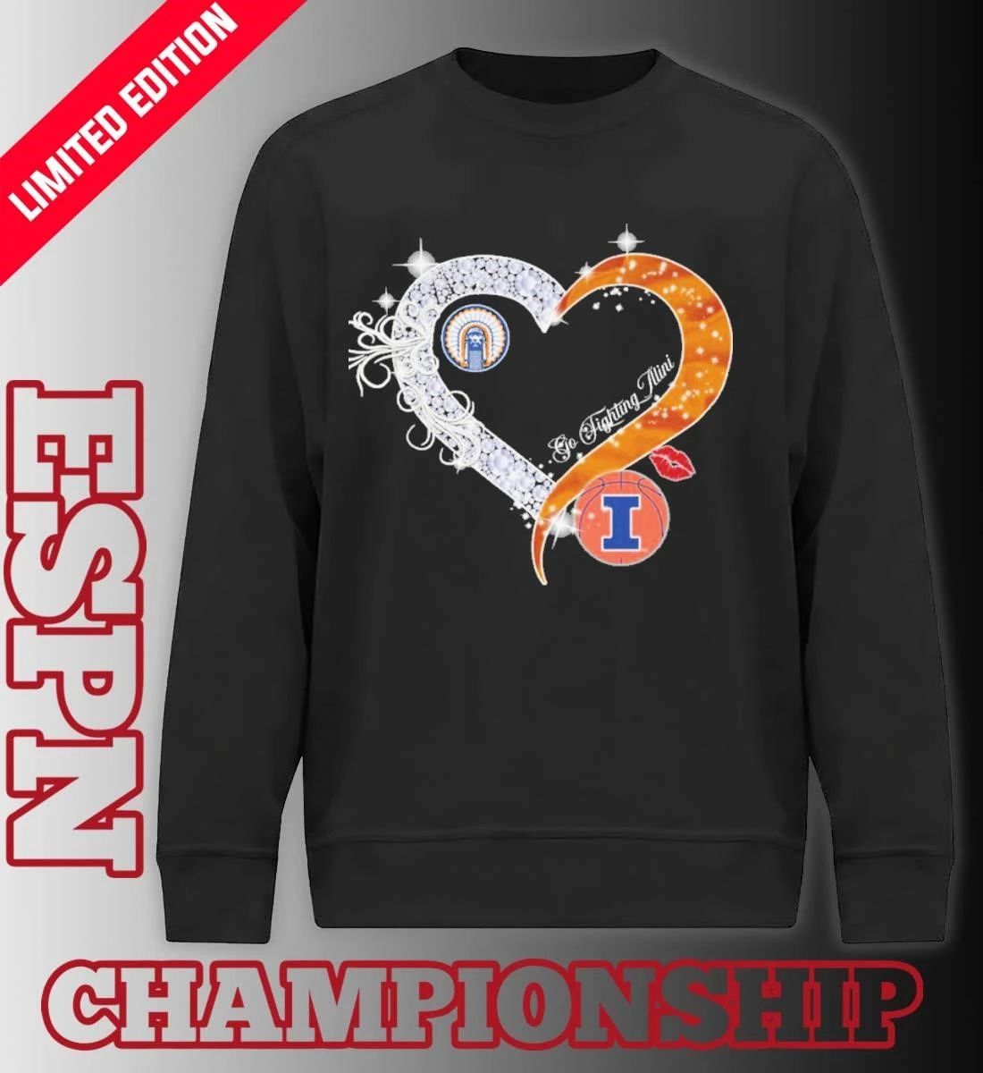Heart Illinois Fighting Illini Men’s Final Four 2026 Shirt