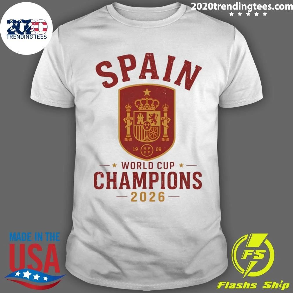 Spain Soccer World Cup Champions 2026 La Roja Shirt