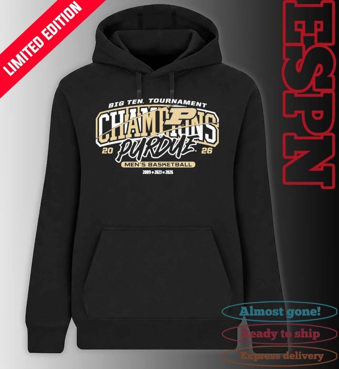 Purdue Men’s Basketball 2026 Big Ten Tournament Champions Banner Shirt