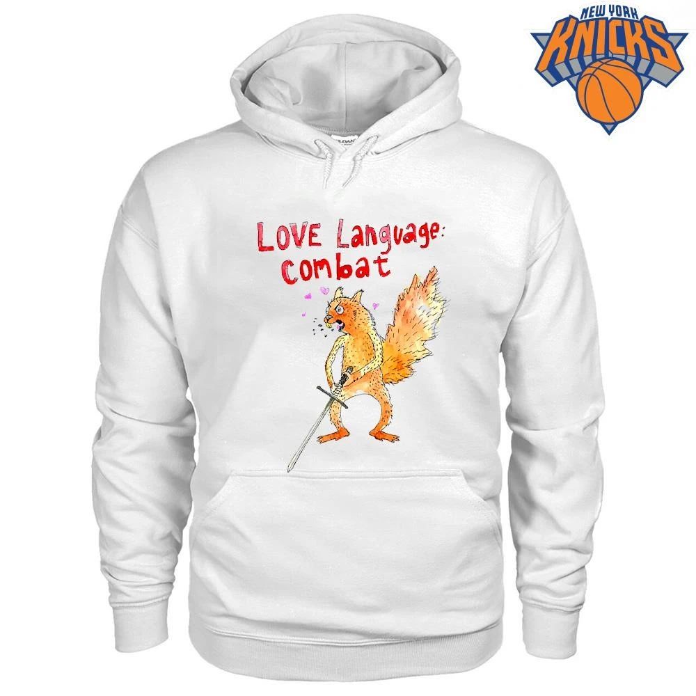 Love Language Combat Angry Funny Squirrel With Sword Meme Aesthetic shirt
