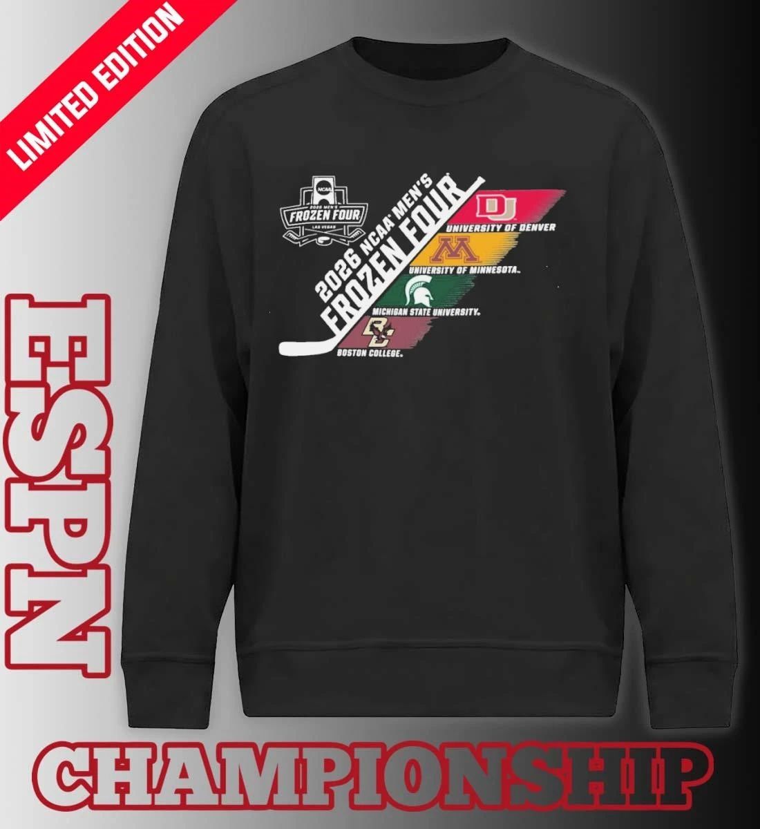 NCAA Men’s Frozen Four 4 Teams 2026 Las Vegas Shirt